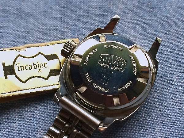 シルバー SILVER ビンテージ レディースダイバー リフレクターダイヤル 自動巻き 腕時計