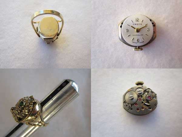 フレコ 指輪型時計 レディース 17石 手巻き FRECO