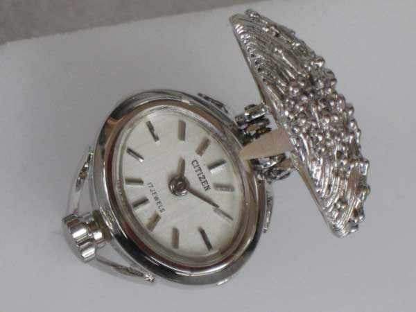 シチズン 指輪型時計 レディース オーバーホール済み 17石 手巻き リングウォッチ 修理保証書付属