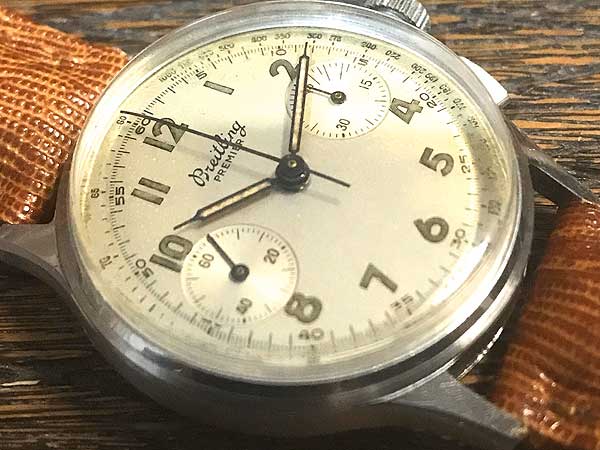 【レトロな雰囲気】ブライトリング メンズ腕時計 ホワイト 手巻き ヴィンテージホワイトインデックス