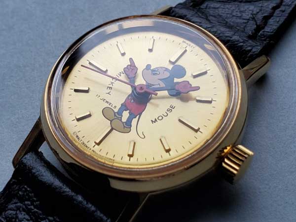 ブラッドレー BRADLEY デッドストック 未使用品 ミッキーマウス ディズニー 3針手巻き 17石 保証書 付属品あり 1960's アンティーク ヴィンテージ Disney ブラッドリー