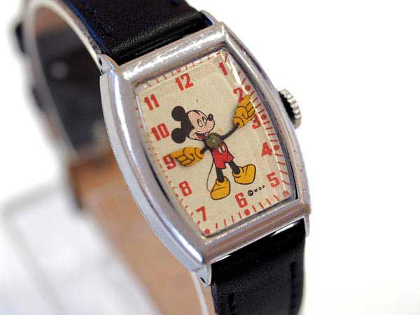 USタイム ミッキーマウス トノーケース ディズニー 機械式手巻き インガソール US TIME