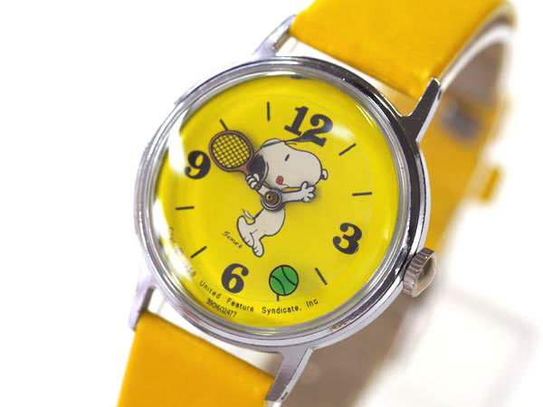 エントリー最大P14倍以上 1970年代 TIMEX スヌーピー テニス 機械式手 ...