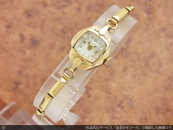 ブローバ BULOVA レディースモデル 大人可愛いヴィンテージドレスウォッチ アールデコデザイン Cal.6BO搭載 10KRGP 金メッキ 17石 手巻き