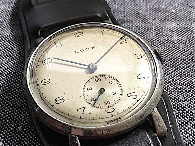エドックス EDOX 1940年代 ビンテージ 軍用タイプ腕時計