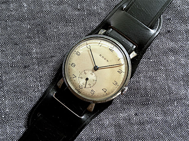 エドックス EDOX 1940年代 ビンテージ 軍用タイプ腕時計