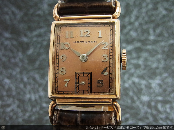 ラグトゥラグの長さ約36cmハミルトン 手巻きヴィンテージ腕時計 ピンク 