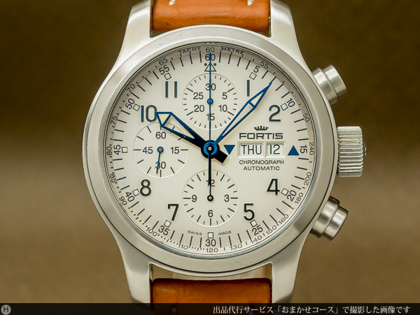 フォルティス FORTIS 640.10.141.1 B-42 クロノグラフ デイデイト 自動巻き メンズ 美品 保証書付き_775977