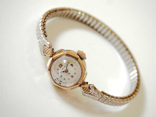 ハミルトン アンティーク 手巻き式 レディース腕時計 カットガラス - 時計
