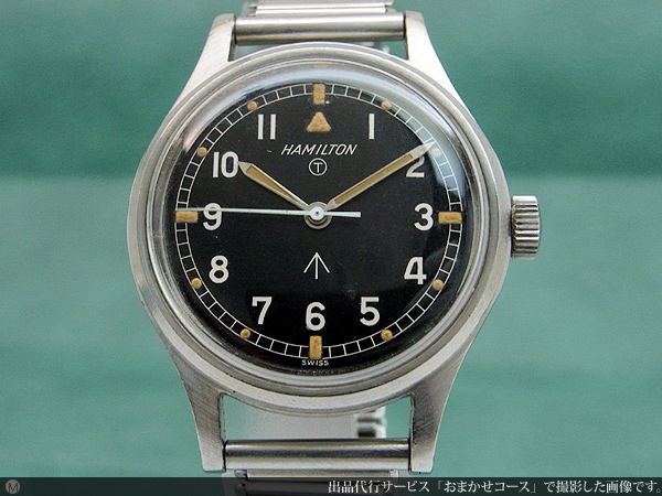 ハミルトン イギリス軍用時計 ロイヤルエアフォース官給品 ブロードアロー 前期型 6B-9101000 Cal.75 ハック付き 手巻き ボンクリップ　バンブーブレス 購入店保証書付属 HAMILTON