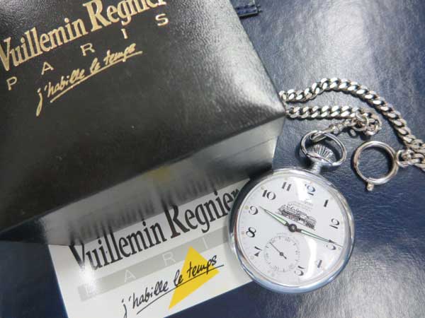 フランス製 Vuillemin Regnier 懐中時計 鉄道モデル 手巻 スイスムーブ 付属品有 美品