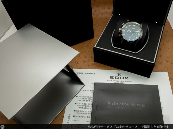 エドックス メンズ クロノラリー1 100M/330FT クオーツ デイト レフティ スポーティなメンズモデル ボックス付き EDOX