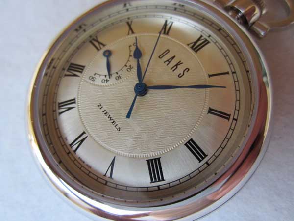 ダックス DAKS 115周年 限定115本 純銀製 21石 手巻き 裏スケ 懐中時計 