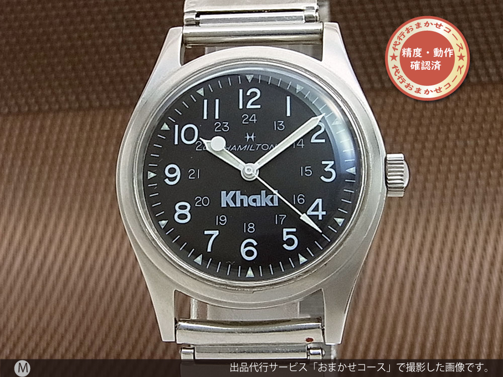唯一の所有者ですハミルトン khaki 腕時計 手巻き - 腕時計(アナログ)