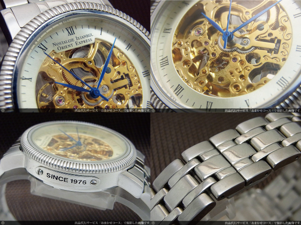 ノスタルジーイスタンブール 自動巻時計 アンティーク 腕時計 スケルトン何卒お願いします