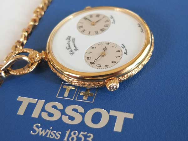 Tissot ティソ 手巻き 懐中時計 デュアルタイム スイス製 専用BOX 説明書 付属 美品
