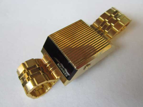 ブローバ LED デジタル コンピュトロン クオーツ ゴールド CELL228 BLOVA COMPUTRON