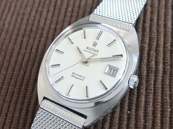 店舗 waltham automatic 25 jewels newport - 時計