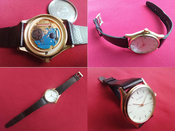 BUCHERER ブヘラ クォーツ 裏蓋 潜水士刻印 収納ケース付き ドレスウオッチ