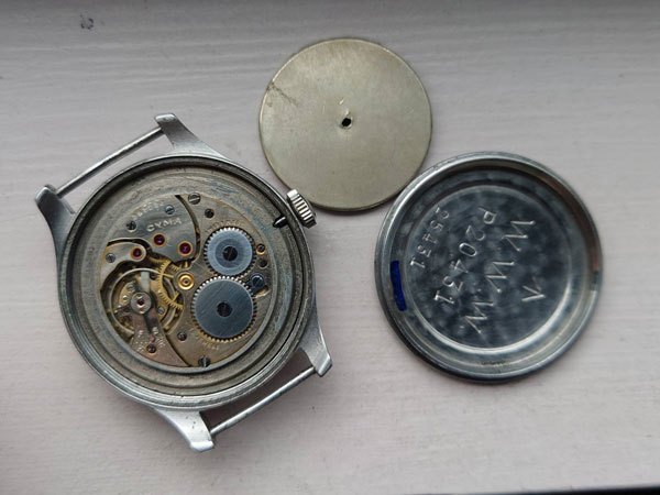 シーマ W.W.W. イギリス軍用 陸軍 ダーティダース ボンクリップバンブーブレス 第二次世界大戦 軍用時計 ビッグケース ブロードアロー