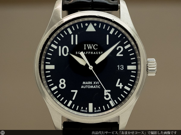 IWC マーク16 オートマチック 精悍なメンズモデル ブラッククロコベルト&SS尾