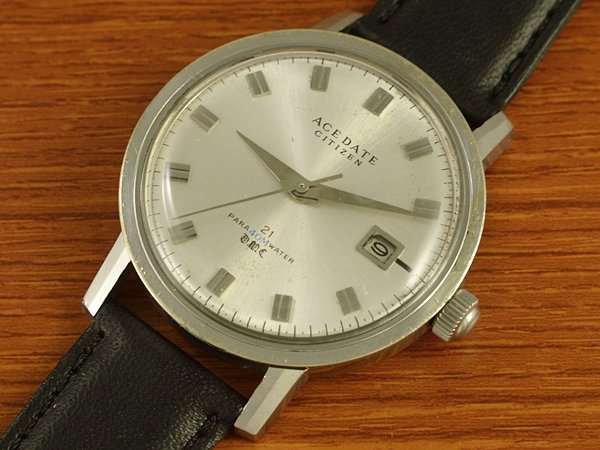 シチズン CITIZEN 珍品 ACEDATE GMT エースデイトGMT スクリューバック 1965年製 分解掃除済み・修理保証書付属