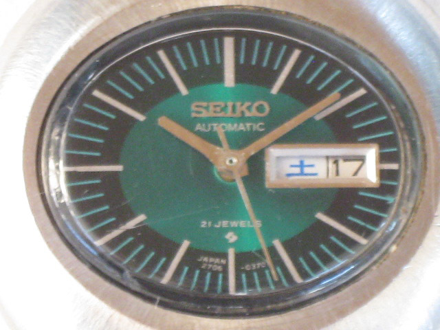 セイコー 2706-7020 レディース 自動巻き 21石 ダブルカレンダー グリーン文字盤 オートマチック SEIKO　