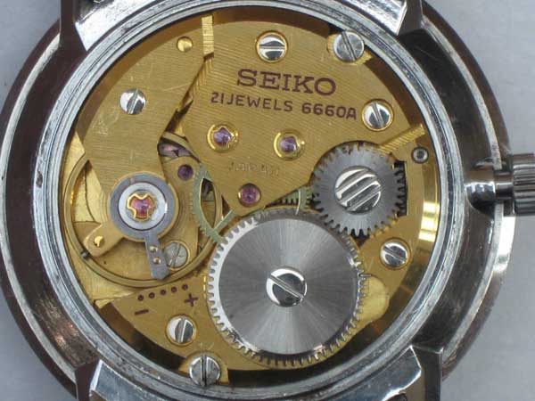 セイコー 6660-7010 手巻き 21石 SEIKO DIASHOCK 21J