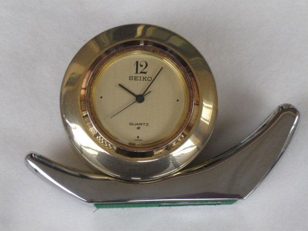 セイコー 置時計 珍品 テープカッター台 セロテープ用 カタツムリ型 クオーツ SEIKOSHA