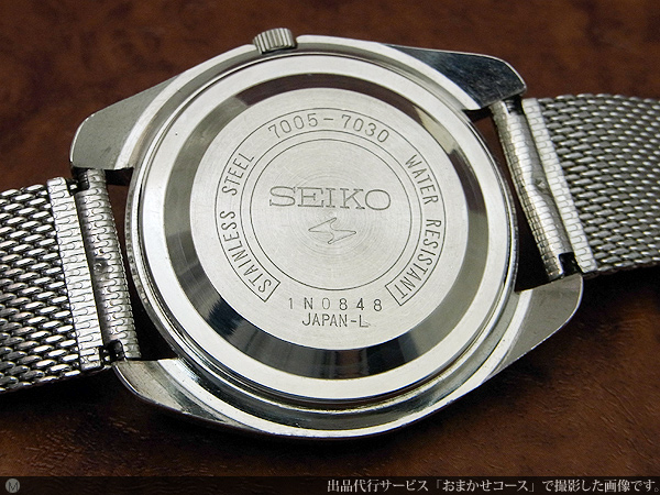 セイコー カレンダー 7005-7030 17石 ブラックダイヤル オートマチック SEIKO