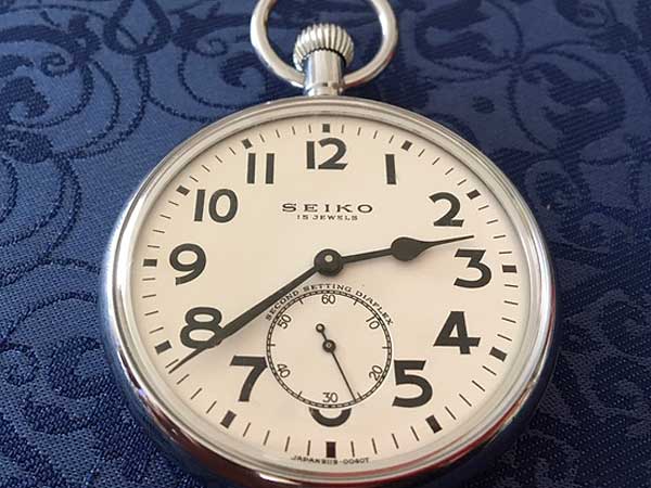 セイコー 19セイコー 24型 標準時計 セコンドセッティング 手巻き seiko 15石 Cal.9119A