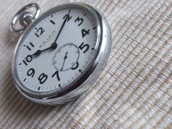 セイコー SEIKO セイコー標準時計 24型 懐中時計 箱付き 手巻き 美品