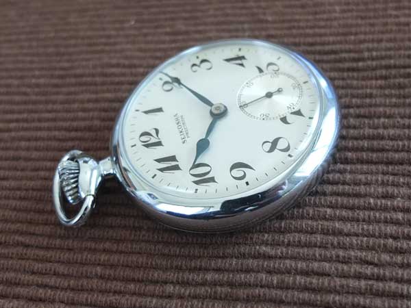 セイコー SEIKO 鉄道時計 19セイコー 初期型 プレシジョン スモセコ 懐中時計 手巻き 美品