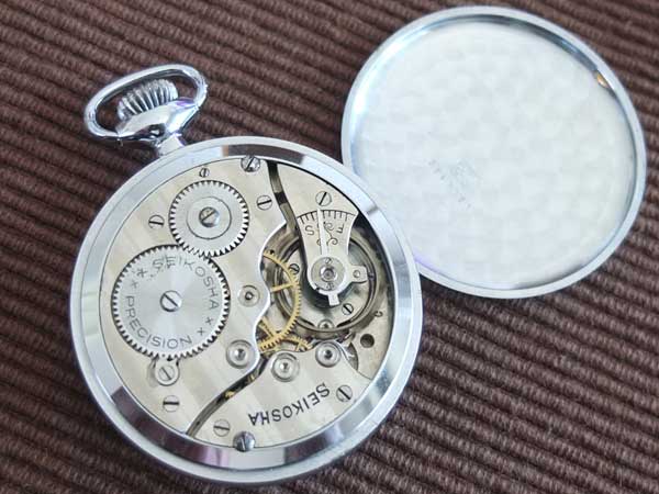 セイコー SEIKO 鉄道時計 19セイコー 初期型 プレシジョン スモセコ 懐中時計 手巻き 美品