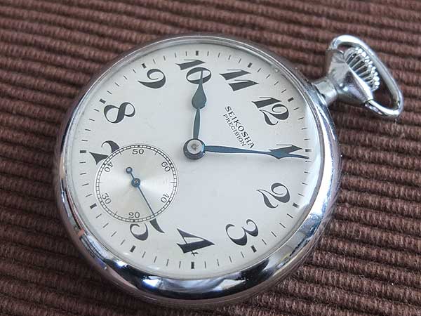 セイコー SEIKO 鉄道時計 19セイコー 初期スクリューバック 懐中時計