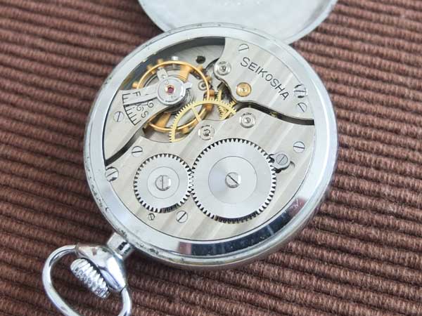 セイコー SEIKO 鉄道時計 19セイコー 初期スクリューバック 懐中時計 手巻き 美品