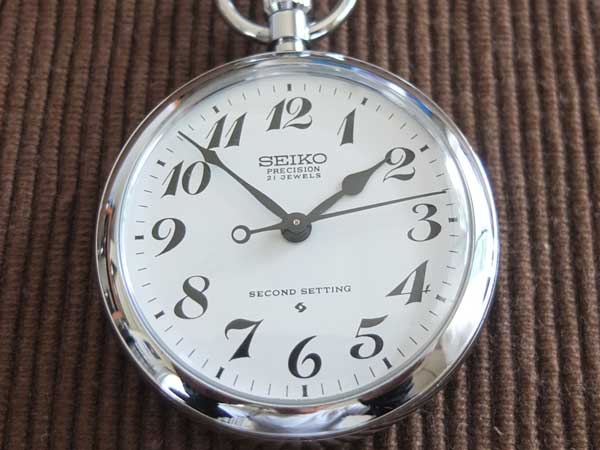 セイコー SEIKO 鉄道時計 19セイコー プレシジョン 21石 セコンドセッティング スモセコ 手巻き 懐中時計