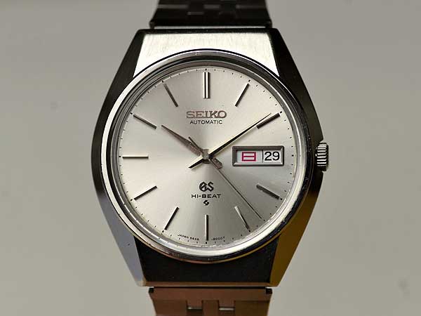 SEIKO セイコー GRAND SEIKO グランドセイコー Hi-BEAT 5646-8000 GSブレスレット仕様 新品ガラス交換済み