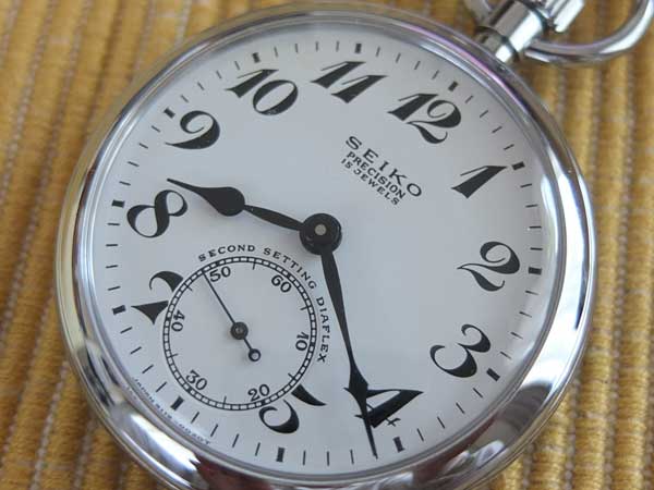 セイコー SEIKO 19セイコー 懐中時計 PRECISION 15石 秒規正付 未使用品 BOX付