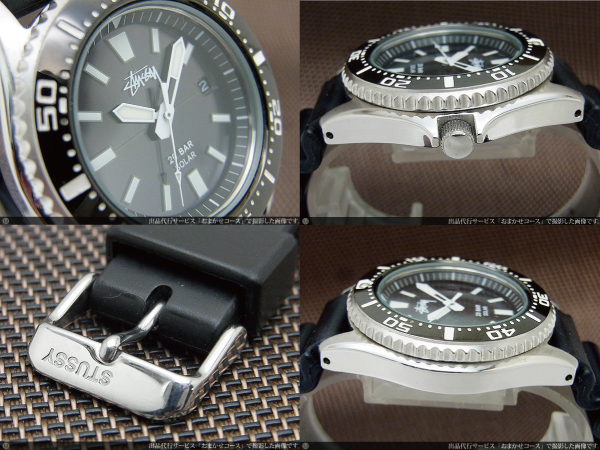 STUSSY×SEIKO/ステューシー×セイコー ソーラークオーツ V145-OCEO SS 