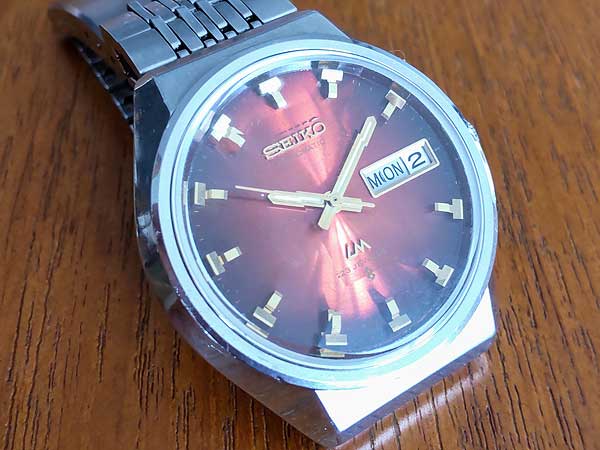 国産低価★希少！美品！SEIKO LM セイコーロードマチック 23石 ブルー文字盤 5606-7270 自動巻 1973年製造 メンズ腕時計 アンティーク ヴィンテージ その他