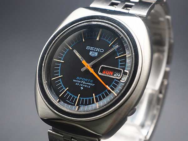 バンドメタル系☆1970年代ビンテージ　SEIKO5　SPORTS　セイコーファイブスポーツ