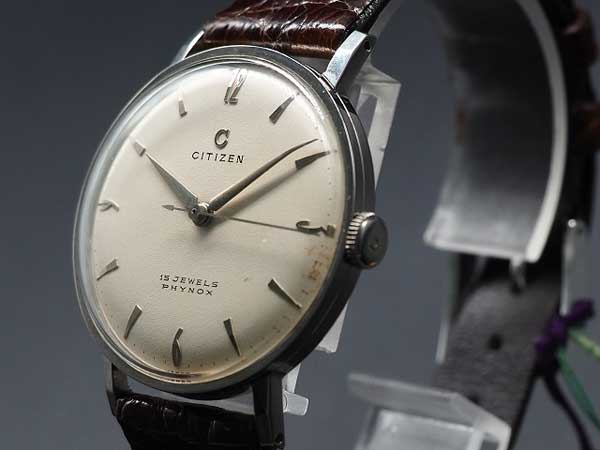 シチズン 新本中三針 S中三針 15石 手巻き 1950s ヴィンテージ 腕時計