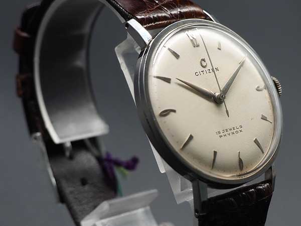 シチズン 新本中三針 S中三針 15石 手巻き 1950s ヴィンテージ 腕時計