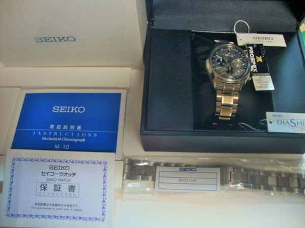SEIKO プロスペックス SEIKO自動巻クロノグラフ50周年記念限定モデル 未使用 予備用新品ベルト付き 保証書等付属