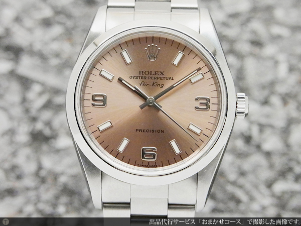 ロレックス ROLEX オイスターパーペチュアル エアキング サーモン ...