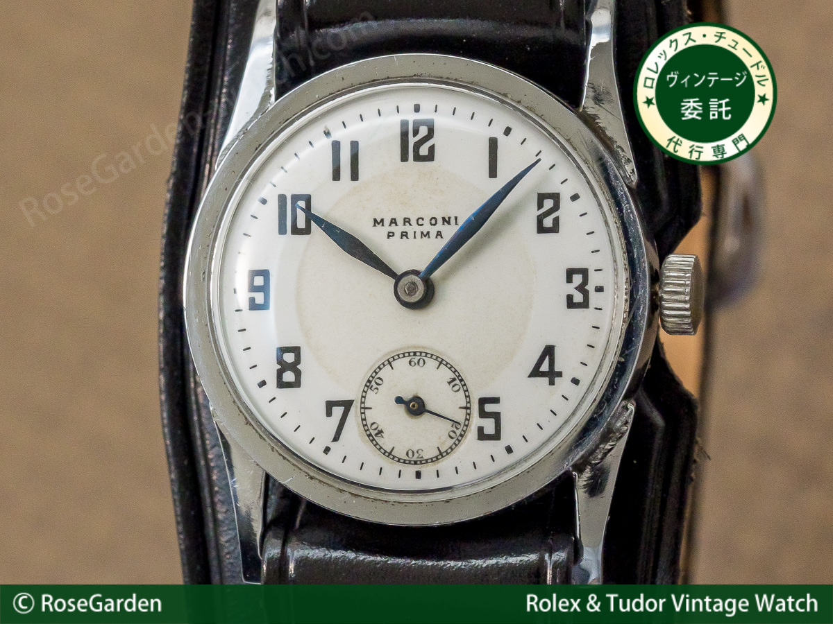 ROLEX ロレックス マルコーニ 1920年代 35mm シルバー 手巻き 【新作からSALEアイテム等お得な商品満載】 - 時計