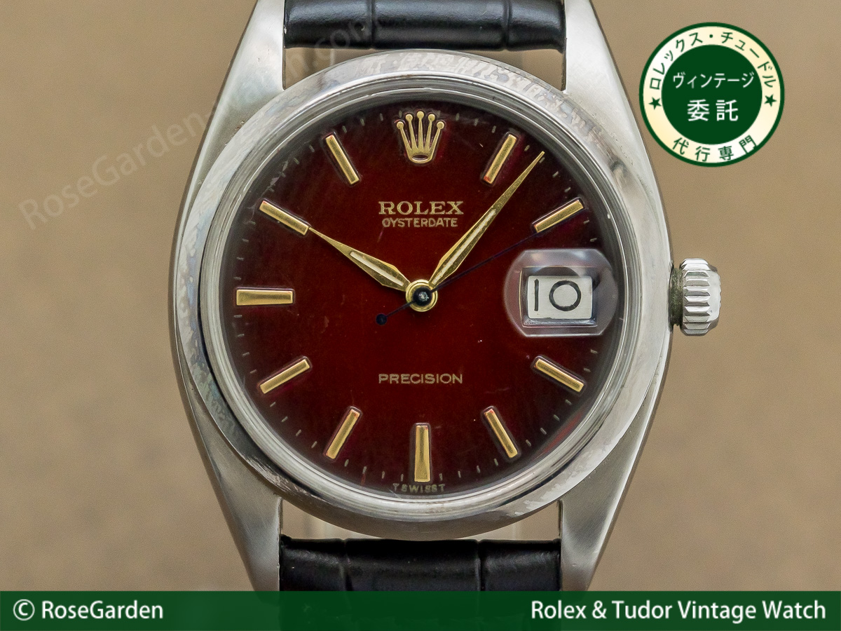 ロレックス/ROLEX オイスターデイト 手巻き Ref.6694 ワインレッド