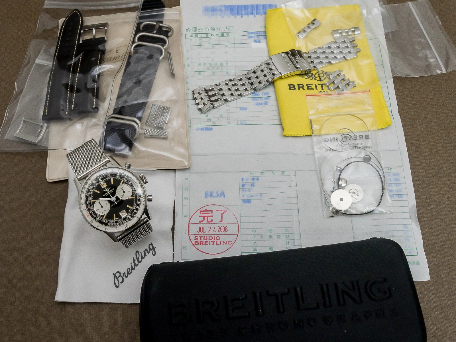 ブライトリング ナビタイマー  Ref.7808 Cal.7740 手巻き クロノグラフ BREITLING NAVITIMER OH済み スペアブレスレット付属 [ 代行おまかせコース ]