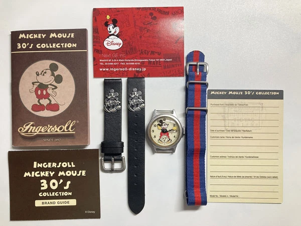 インガソール Ingersoll Disney 30'sコレクション 25833 ミッキーマウス 手巻き 機械式ウォッチ 未使用保管品(NOS)
